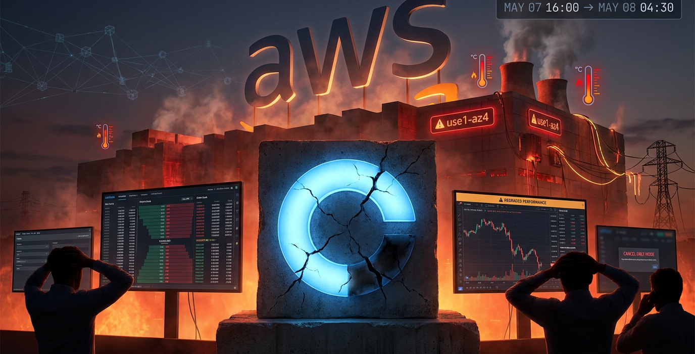 Coinbase Trading Services Remain Degraded Hours After AWS Overheating Incident